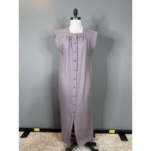 Gil Aimbez Genre Vintage Front Button Down Maxi Dress Size 4